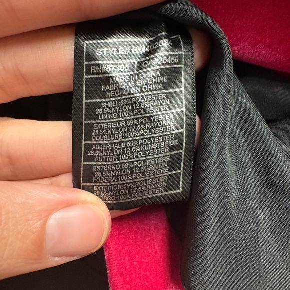 Steve Madden Hot Pink Velvet One Button Blazer Size XS - Picture 5 of 6